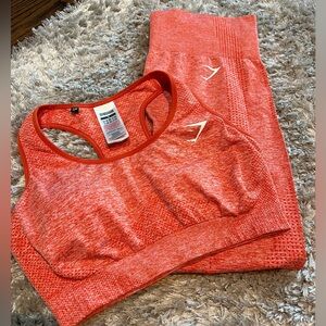 Gymshark Vital Seamless 2.0 Set in Orange Marl (Size M)